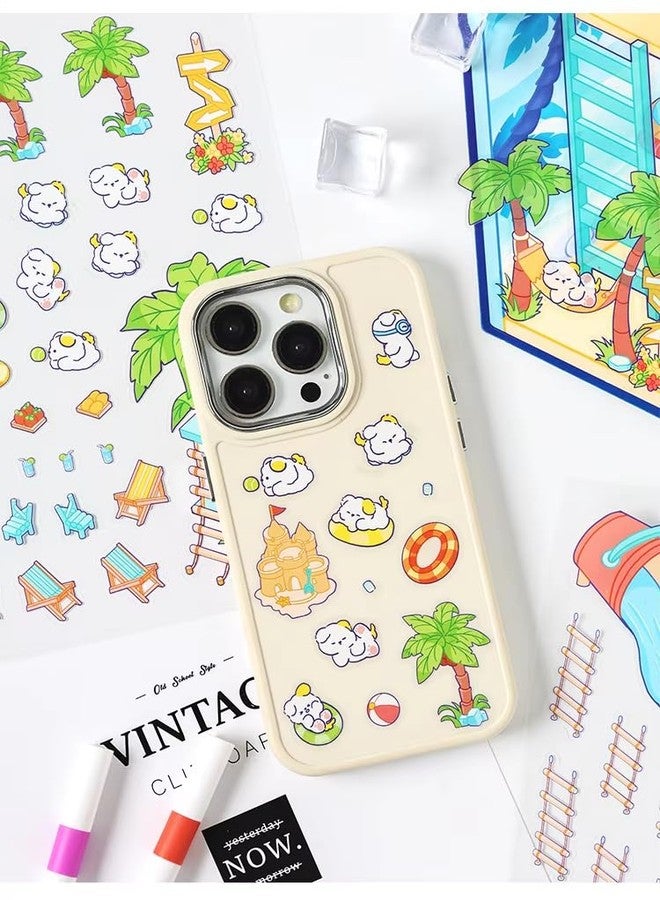 Palap TruGyft® DIY 3D House Stickers Pack of 4 with Tweezer - Cute Cartoon Scene Kits for Kids Large - Four Seasons to You- Spring Valley, Longhuan Island, Qiuyu Manor, Twilight Bale - Image 4